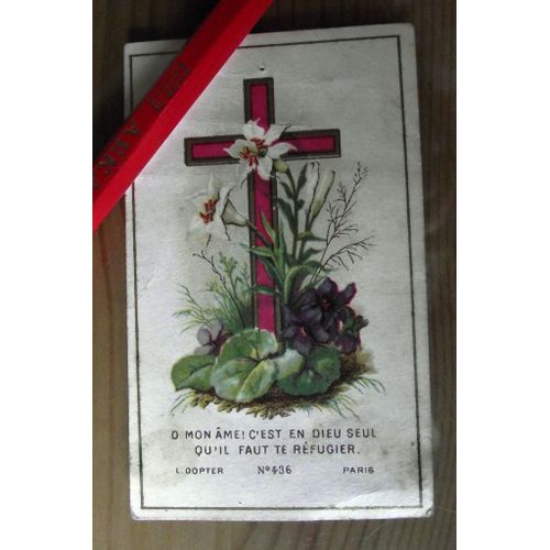 Petite Carte 9x5,5cm O Mon Âme C'est En Dieu Seul Qu'il Faut Te Réfugier