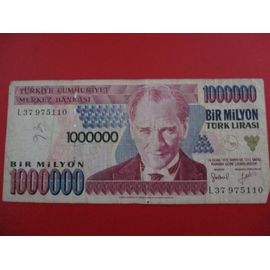 Billet 1000000 Lires Turquie