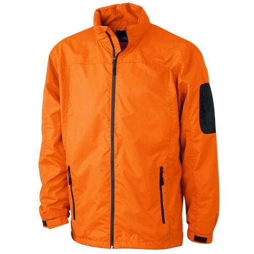 Veste Coupe-Vent - Homme - Jn1041 - Orange Et Carbone