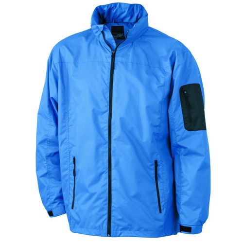 Veste Coupe-Vent - Homme - Jn1041 - Bleu Roi Et Noir