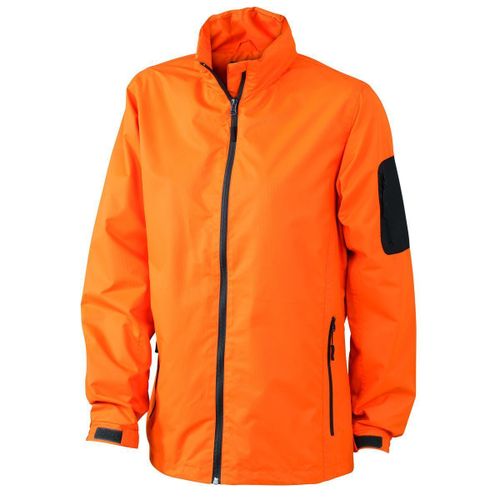 Veste Coupe-Vent - Femme - Jn1040 - Orange Et Noir
