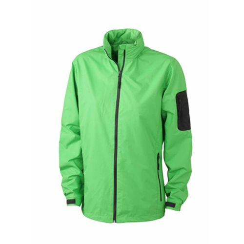 Veste Coupe-Vent - Femme - Jn1040 - Vert Lime Et Noir