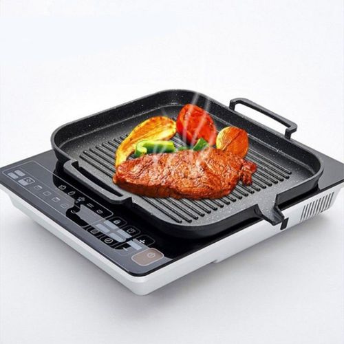 CuisinieRe à Induction Plaque De Cuisson Carre Barbecue Plateau Teppanyaki Sans FumeE AntiadheSif Barbecue Pot Barbecue Fournitures