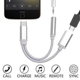 Adaptateur Jack 3.5mm Casque Écouteurs Audio pour iPhone/ Samsung/  XIAOMI..