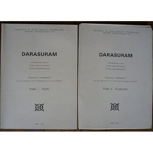 Darasuram - Epigraphical Study, Étude Architecturale, Étude Iconographique