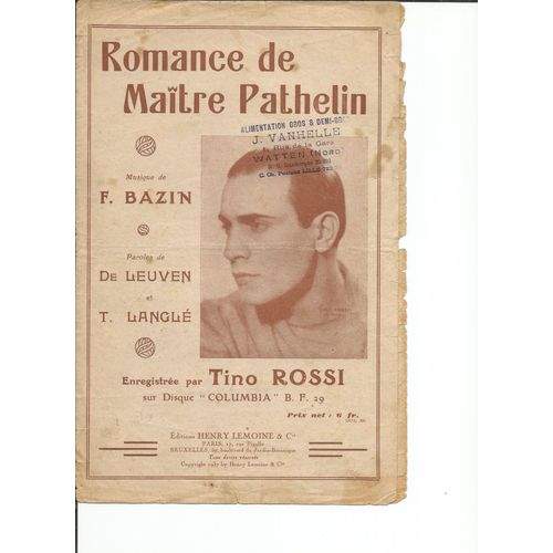 Romance De Maître Pathelin