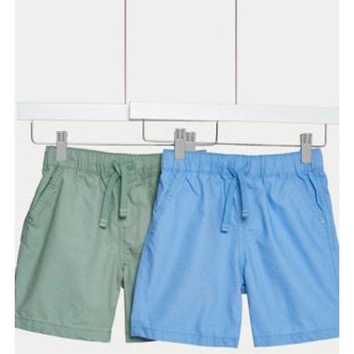 Lot De 2 Shorts Indéchirables 100 % Coton (Du 2 Au 8 Ans) - Rouge