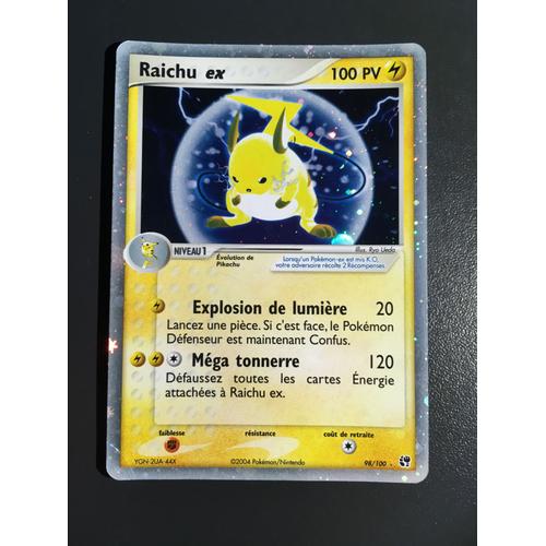 Carte Ultra Rare Raichu Ex N°98/100 De La Série Pokemon Ex Dragon