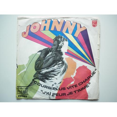 Johnny Hallyday 45tours Sp Vinyle Cours Plus Vite Charlie Label Vert Papier