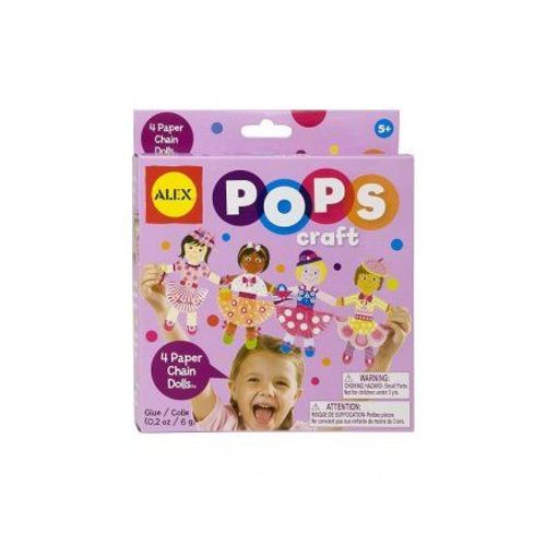 Kit Creation Guirlande En Papier 4 Poupees Mode - 80 Pieces (Autocollants, Formes A Coller) - Des 5 Ans