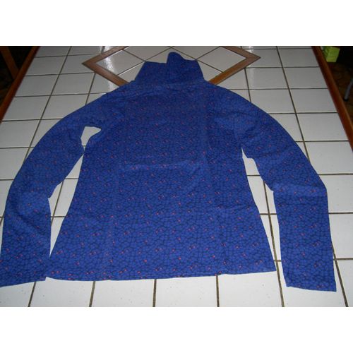 Sous-Pull Col Roulé Bleu Marine Et Noir Avec Petits CUrs Rouge Du Pareil Au Même Dpam Taille 14 Ans