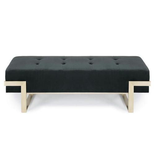 Paris Prix - Banquette Design En Velours "Zongo" 140cm Noir