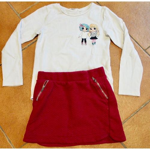 Ensemble Jupe + Tee Shirt Fille 6 Ans