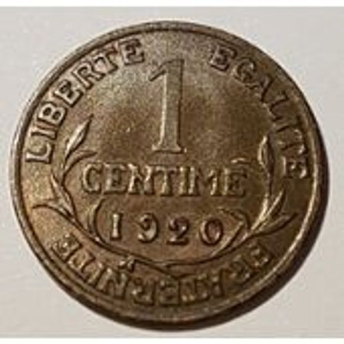 France = Pièce De 1 Centime Type Dupuis, En Bronze, Année 1920