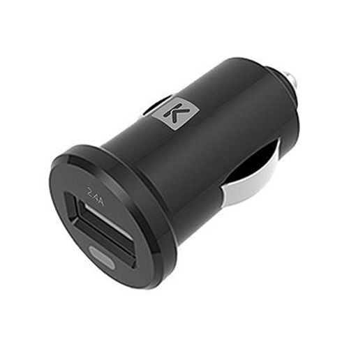 Linkster - Adaptateur D'alimentation Pour Voiture - 2.4 A (Usb) - Noir