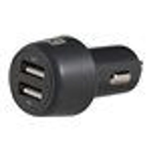 Linkster - Adaptateur D'alimentation Pour Voiture - 4.8 A - 2 Connecteurs De Sortie (2 X Usb) - Gris