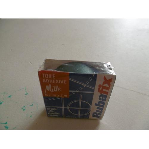 Ruban Toile Adhesive "Mille" 19mmx3m Vert Rubafix