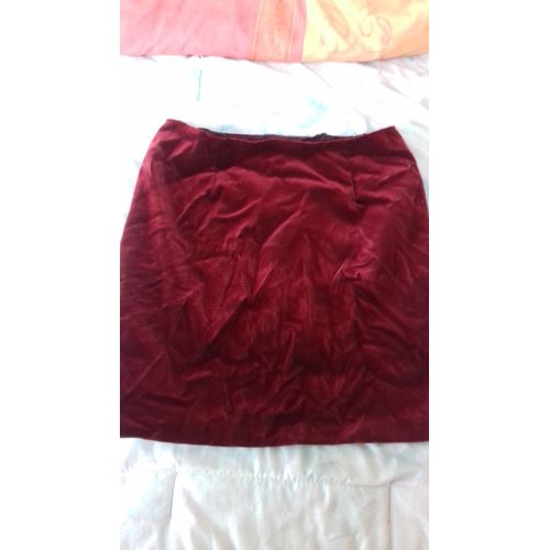 Jupe Velours Raz Rouge Taille 40/42