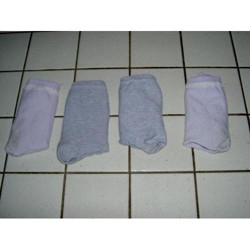 Lot De 4 Paires De Chaussettes Unies 2 Grises Et 2 Parmes Taille 38/41 Soit 12 À 14 Ans