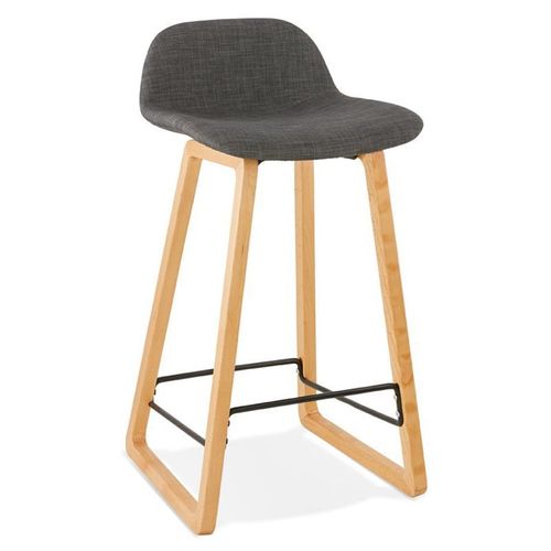 Paris Prix - Tabouret De Bar "Talik" 86cm Gris Foncé & Naturel