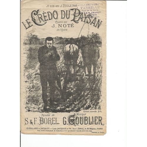 Le Crédo Du Paysan