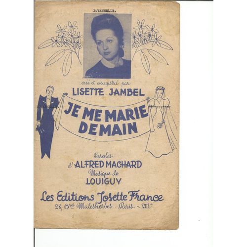 Je Me Marie Demain