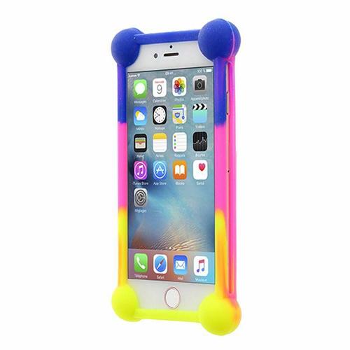 Kyocera Qua Phone Coque Bumper Multicolor Pochette Arriere 4 Boules Anti-Casse Ecran,Antichoc Orange En Silicone, De Qualité By Wi®