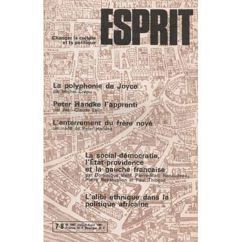 Esprit Juillet Aout 1981 N° 7/8 7 8