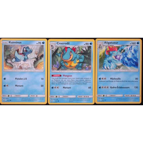 Légendes Brillantes - Kaiminus (18) + Crocrodil (19) + Aligatueur (20/73)