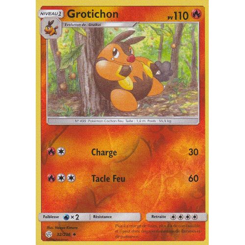 Carte Pokemon - Grotichon - 32/236 - Reverse - Sl12 Éclipse Cosmique