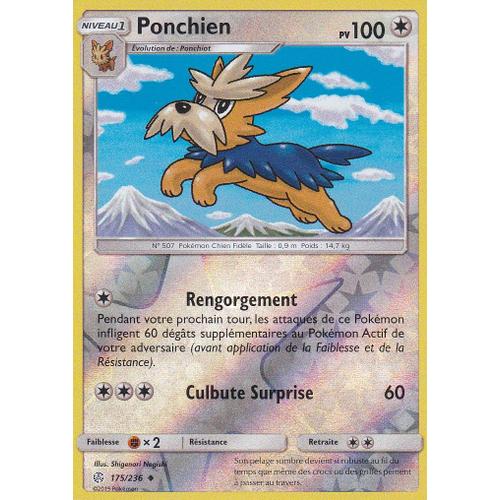 Carte Pokemon - Ponchien - 175/236 - Holo-Reverse - Sl12 Éclipse Cosmique