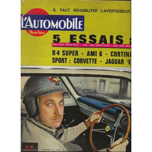 5 Essais R4 Super - Ami 6- Cortina Sport - Corvette - Jaguar E