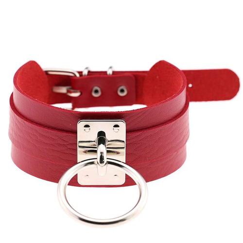 Bondage Sexe Bdsm Grand Collier Rouge Esclave Boucle Chaine Sado Sm Collar Slave Sex