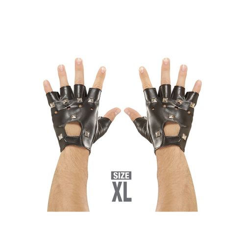 Paire De Gants Simili Cuir À Clous Xl
