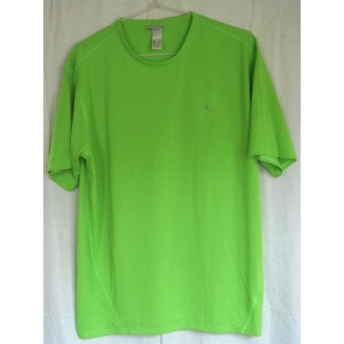 T-Shirt Vert Uni Avec Logo Domyos / Decathlon - Taille L