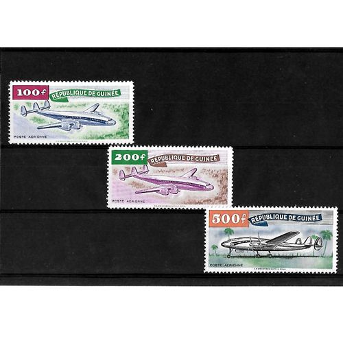 Guinée-1959-Avions Du N° 1 Au N° 3 -Poste Aérienne-Lot De 3 Timbres Neufs**-Gomme Intacte-1 Er Choix