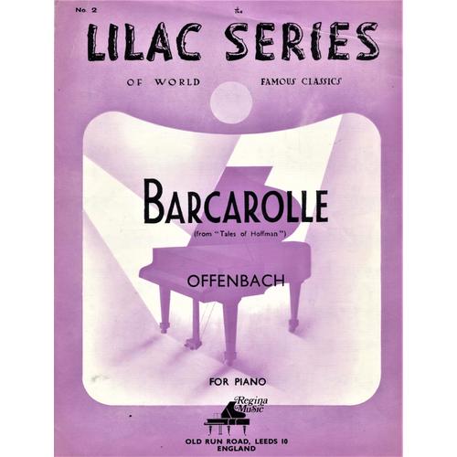 Barcarolle (From Tales Of Hoffman) - For Piano