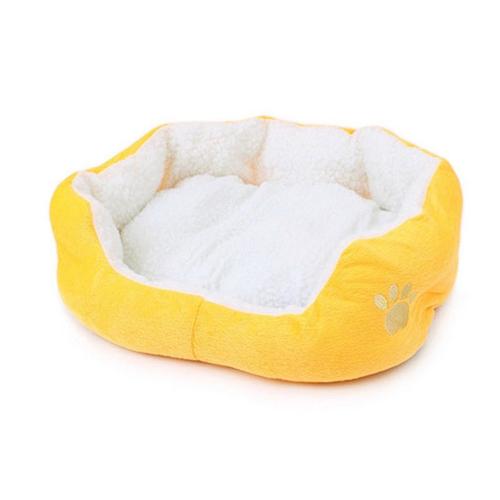 Corbeille,Lit Coussin Pour Chien Et Chat , 50×40cm, Panier Amovible Et Lavable Pour Chiots Et Chaton -Jaune -Zs307501