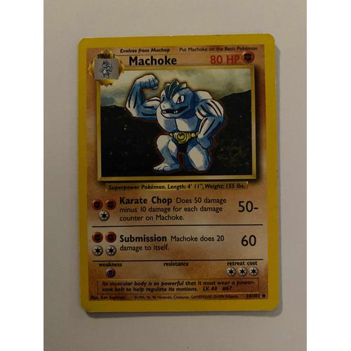 Machoke ( Machopeur ) 34/102 Set De Base Eng