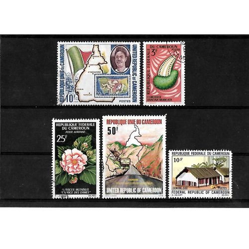 Cameroun -Lot De 5 Timbres Oblitérés-Très Bon Etat