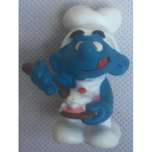 Figurine Schtroumpf Pâtissier, Cuisinier, Smurfs, Peyo, Bd, Bande Dessinée