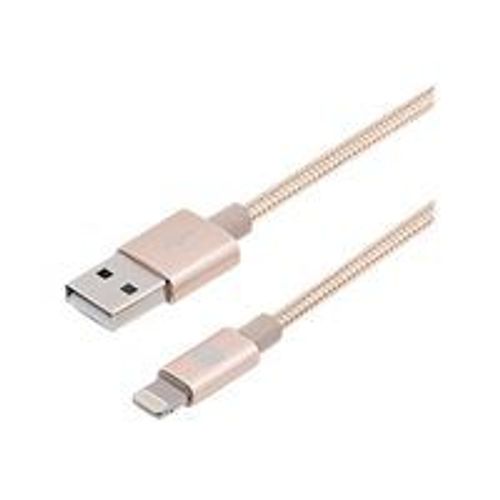 Linkster - Câble Lightning - USB mâle pour Lightning mâle - 2 m - champagne