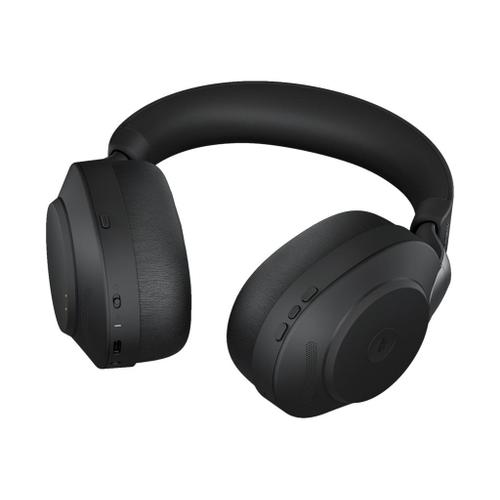 Jabra Evolve2 85 MS Stereo - Micro-casque - circum-aural - Bluetooth - sans fil, filaire - Suppresseur de bruit actif - jack 3,5mm - isolation acoustique - noir - Certifié pour Microsoft Teams