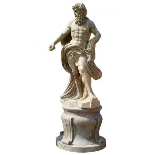 Statue Neptune avec base en marbre L103xPR103xH275 cm