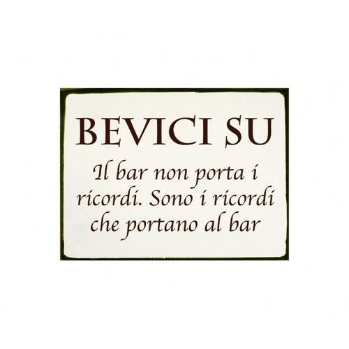 Plaque En Métal « Aphorismes » Piccola Bar
