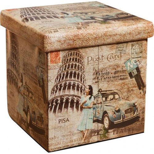 Récipient Refermable Pouf En Cuir Écologique Pisa