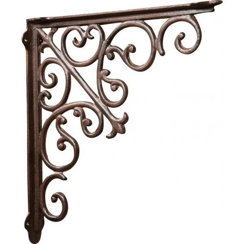 Etagère Murale En Fonte L39xp5xh39 Cm Fini Rouille Vieilli