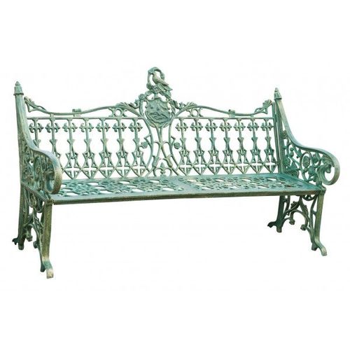 Banc Style Art Nouveau En Fonte Finition Blanc Antique L180xpr70xh 105cm