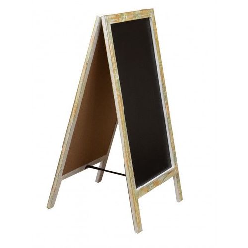Chevalet Ardoise Double Face Cadre Et Structure En Bois L50xpr4,5xh100 Cm