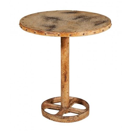 Table En Finition Crème Antique En Fer Forgé
